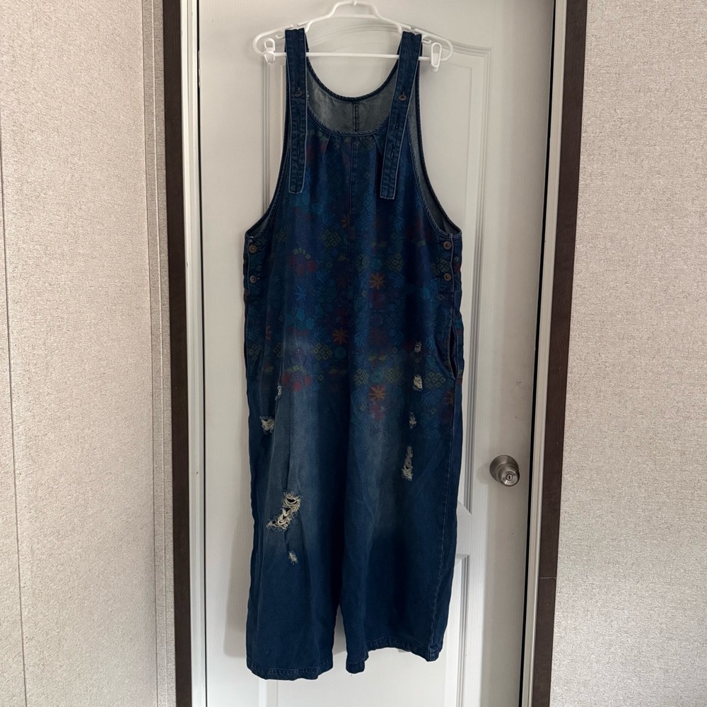 Stylish Blue Denim Overalls